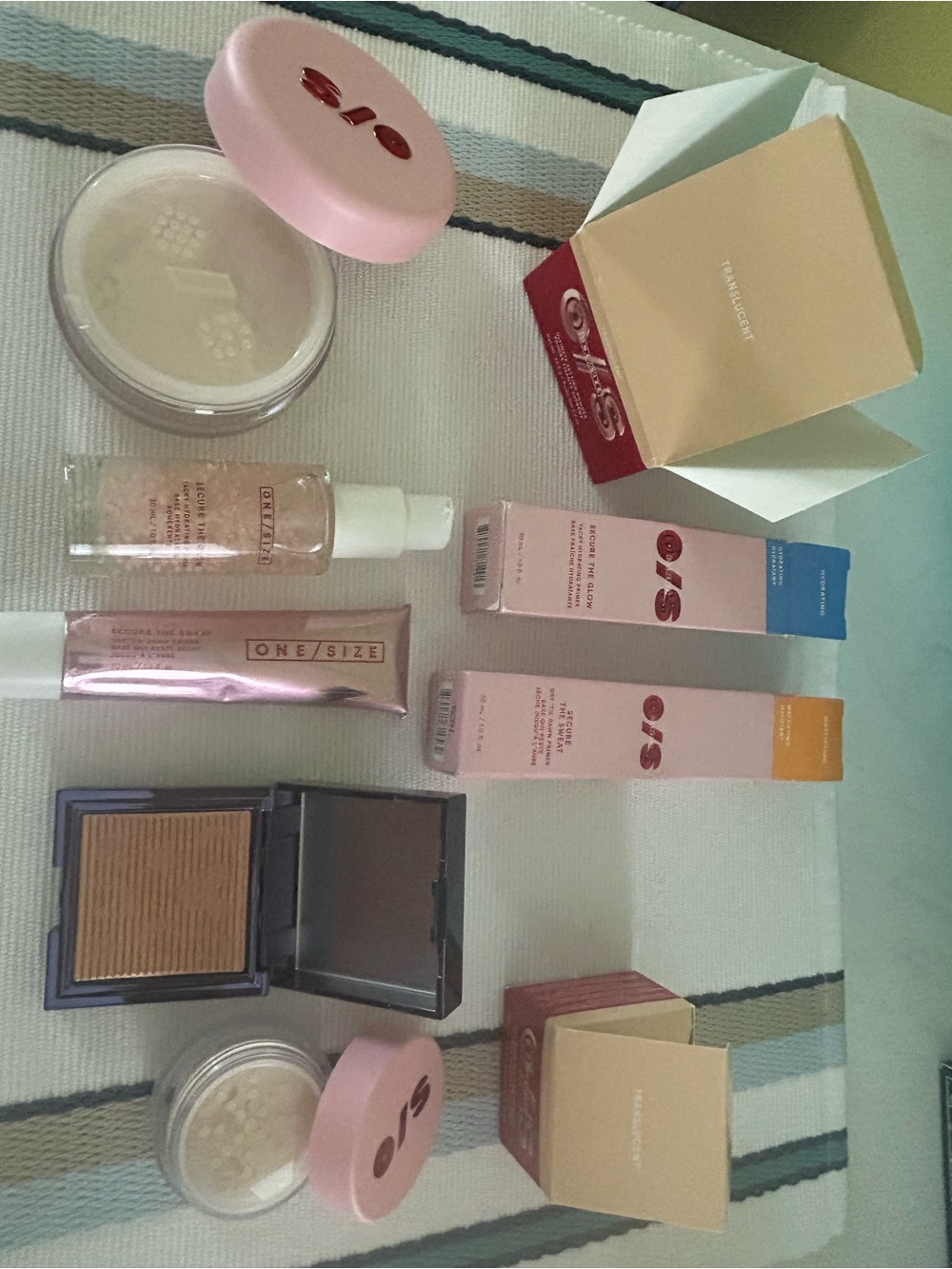 ONE/SIZE Ltd ed highlighter, full & travel powder, 2 full size Primer Makeup Set